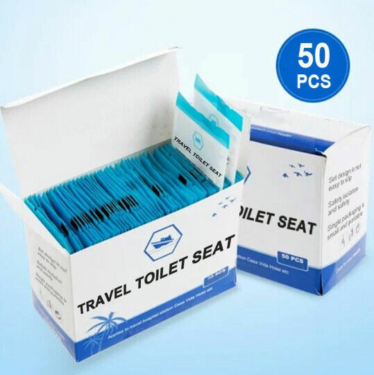 Biologisch afbreekbare wegwerptoiletbrilhoes van plastic.