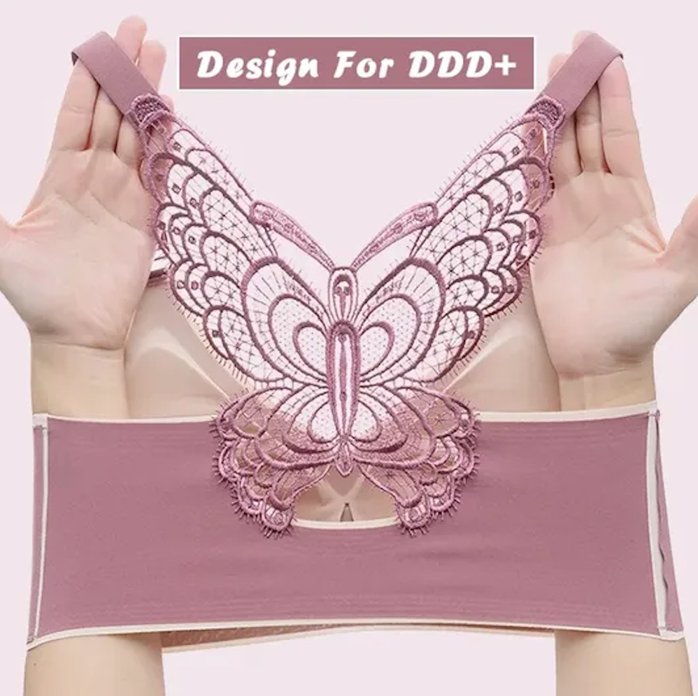Beugelloze bh met vlinderborduurwerk 2022