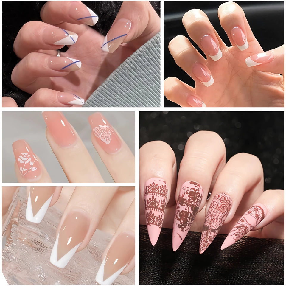 💅 50 % DE DESCUENTO HOY - Juego de raspador y estampador de uñas con gelatina transparente - Herramienta de manicura con diseño de malvavisco de silicona