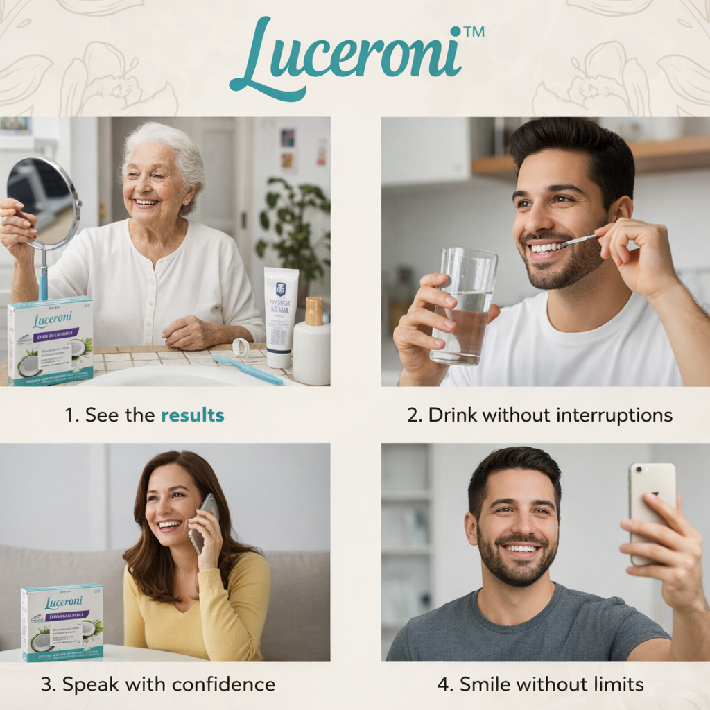 Tiras blanqueadoras de dientes LUCERONI™ con aceite de coco natural
