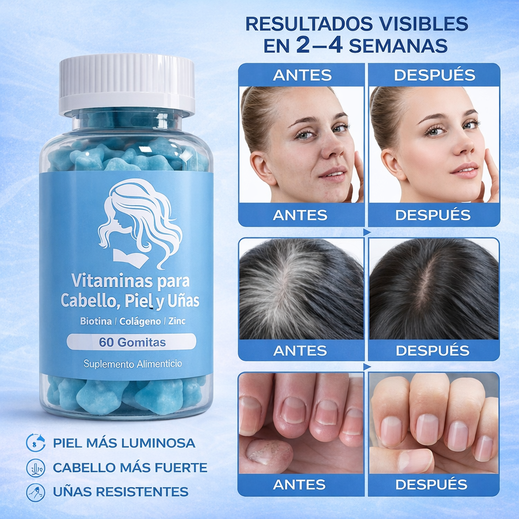 Bio 60 Gomitas de Belleza  | Cabello • Piel • Uñas