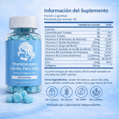 Bio 60 Gomitas de Belleza  | Cabello • Piel • Uñas