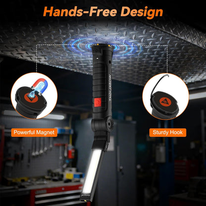 360° USB Rechargeable Magnetic Work Light (2 pcs)