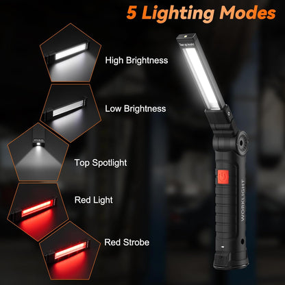 360° USB Rechargeable Magnetic Work Light (2 pcs)