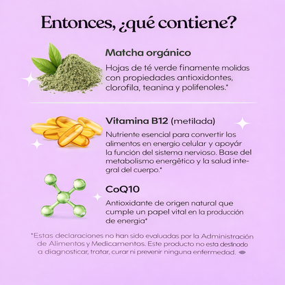 60 Gomitas de Energía natural | Lemme Matcha
