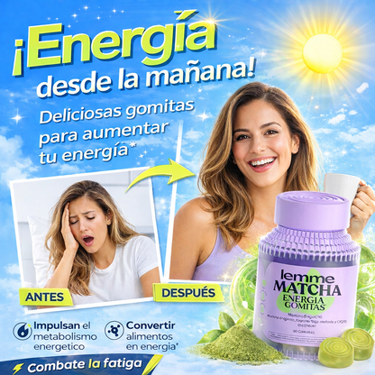60 Gomitas de Energía natural | Lemme Matcha