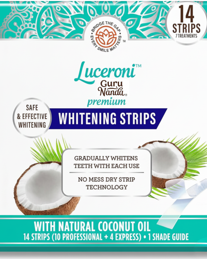 Luceroni™ Tiras blanqueadoras dentales con aceite de coco natural