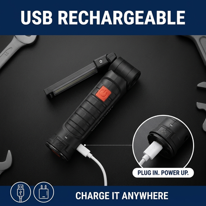 360° USB Rechargeable Magnetic Work Light (2 pcs)