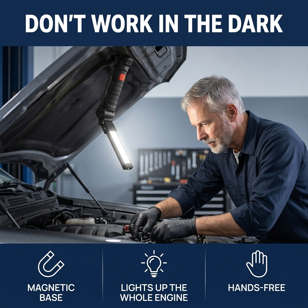 360° USB Rechargeable Magnetic Work Light (2 pcs)