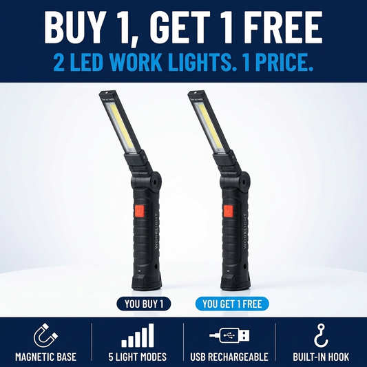 360° USB Rechargeable Magnetic Work Light (2 pcs)