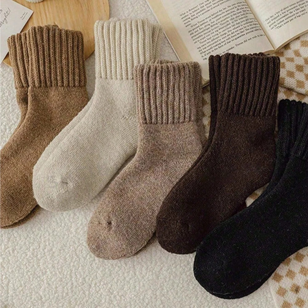 SheCurve™ 5 pairs Warm Knit Socks | Standard size
