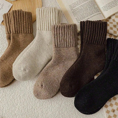 SheCurve™ 5 pairs Warm Knit Socks | Standard size