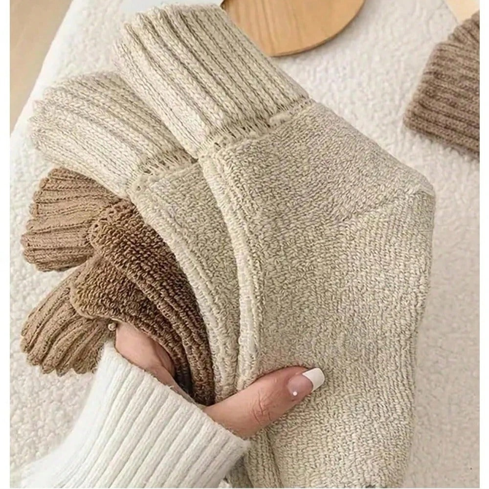 SheCurve™ 5 pairs Warm Knit Socks | Standard size