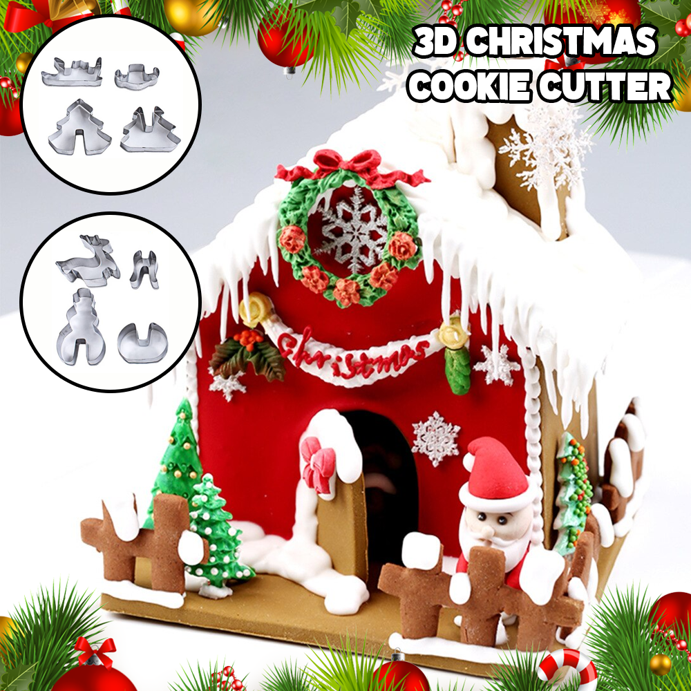 Cortador de galletas navideño 3D (8 piezas) 