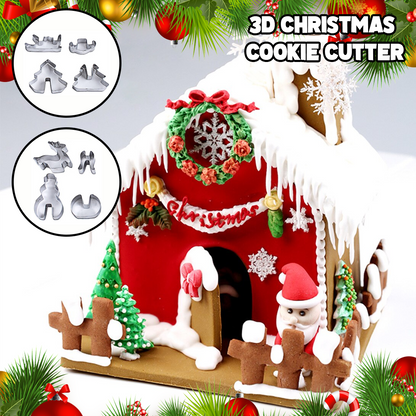 Cortador de galletas navideño 3D (8 piezas) 