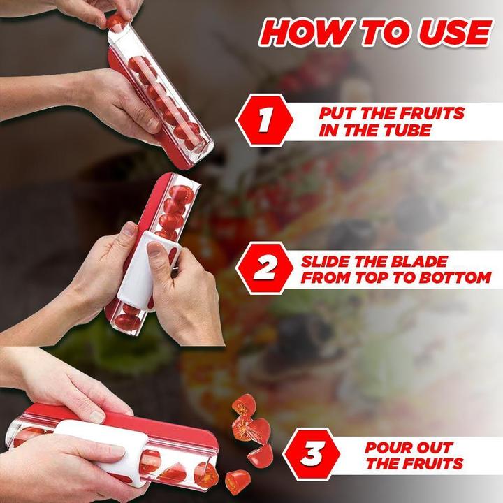 Tomaten-druiven-half-gesneden snijmachine