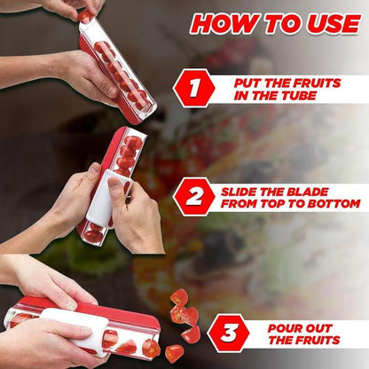 Tomaten-druiven-half-gesneden snijmachine