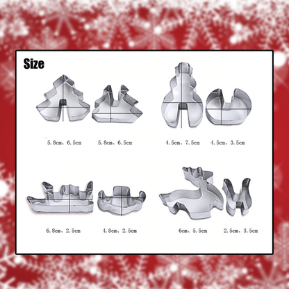 Cortador de galletas navideño 3D (8 piezas) 