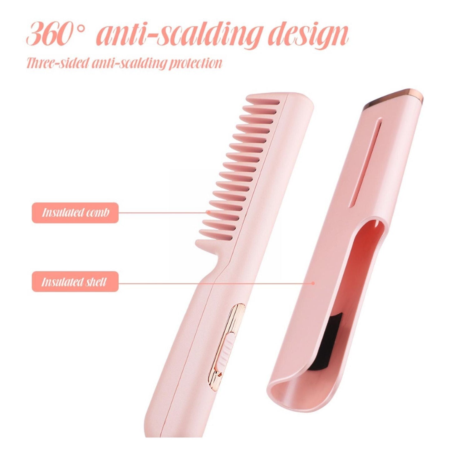 Draagbare warmtekam - USB elektrische kam stijltang