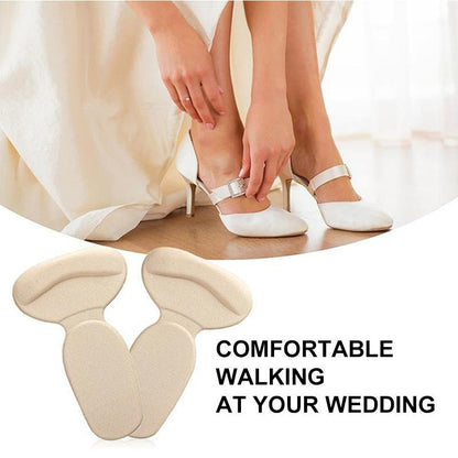 1 paar superzachte T-vormige siliconen anti-blaas hielkussentjes