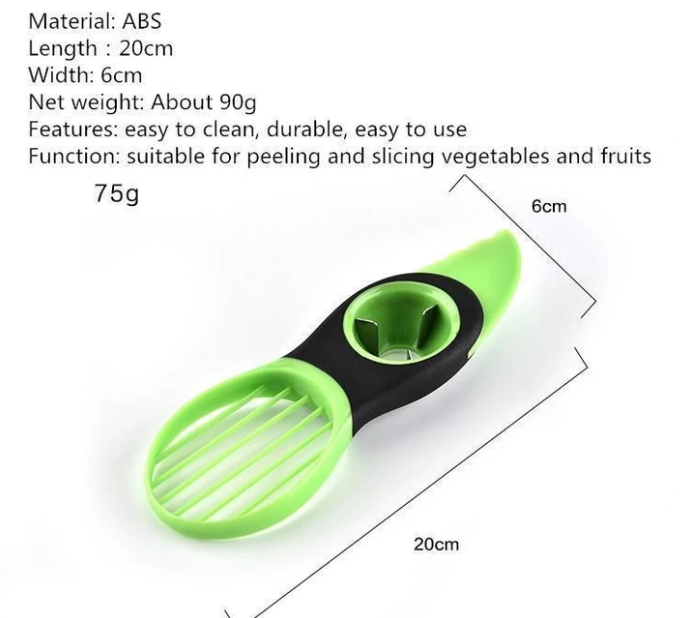 Cortador de aguacate 3 en 1