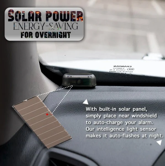 Alarma falsa antirrobo con luces LED intermitentes para coche