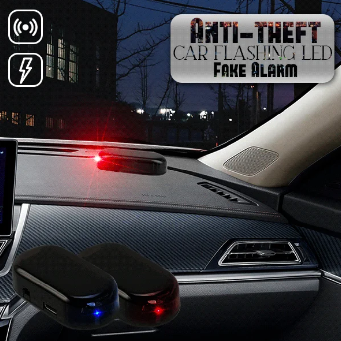Alarma falsa antirrobo con luces LED intermitentes para coche