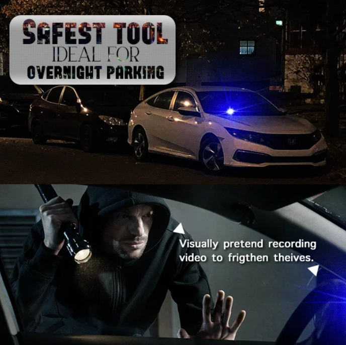 Alarma falsa antirrobo con luces LED intermitentes para coche
